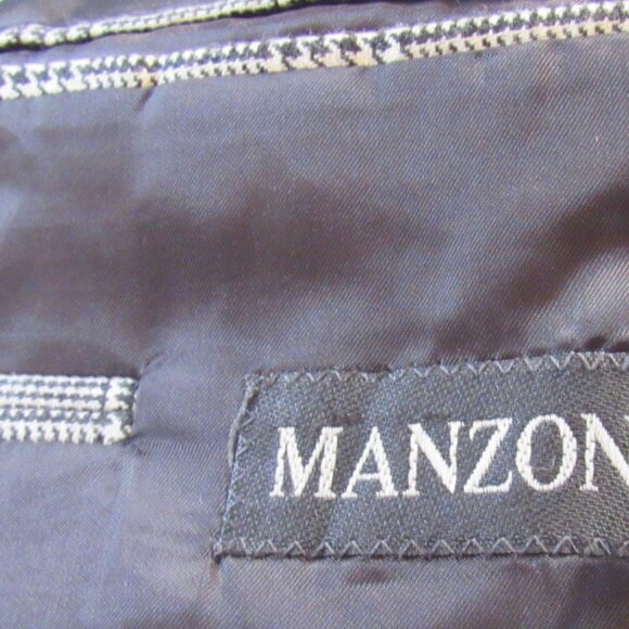 Manzoni 100% Loro Piana Italy Cashmere Mens Suit Jacket 42R, Houndstooth F223 - Picture 6 of 9